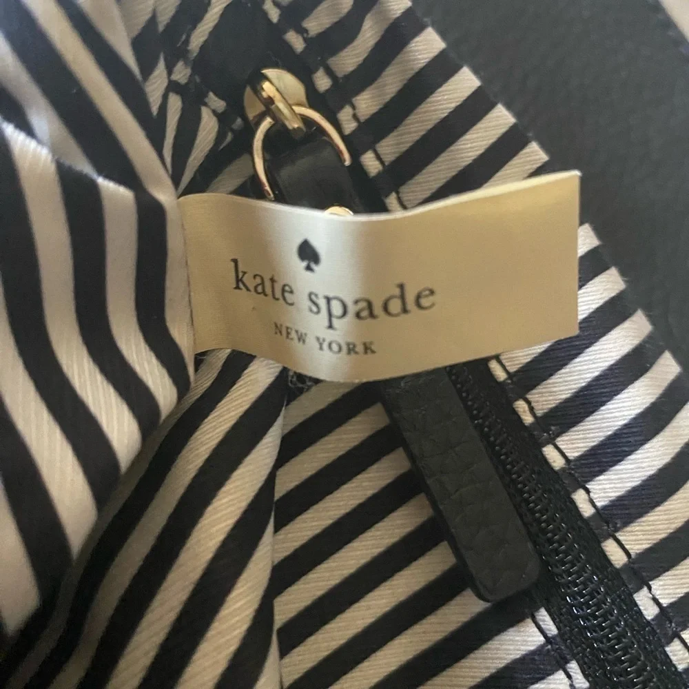 KATE SPADE-BLACK FOLD OVER CROSSBODY BAG